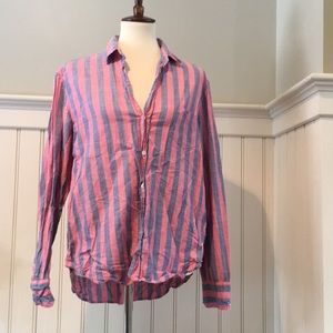 Frank and Eileen blue and pink striped shirt